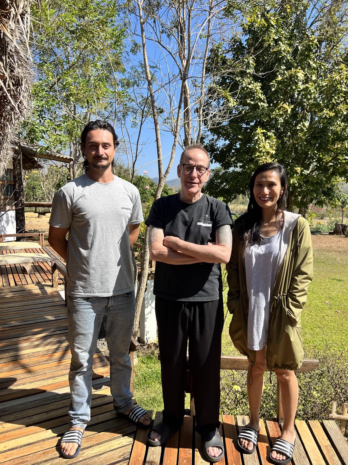 With Hanuman Aspler at the farm, Chiang Mai
